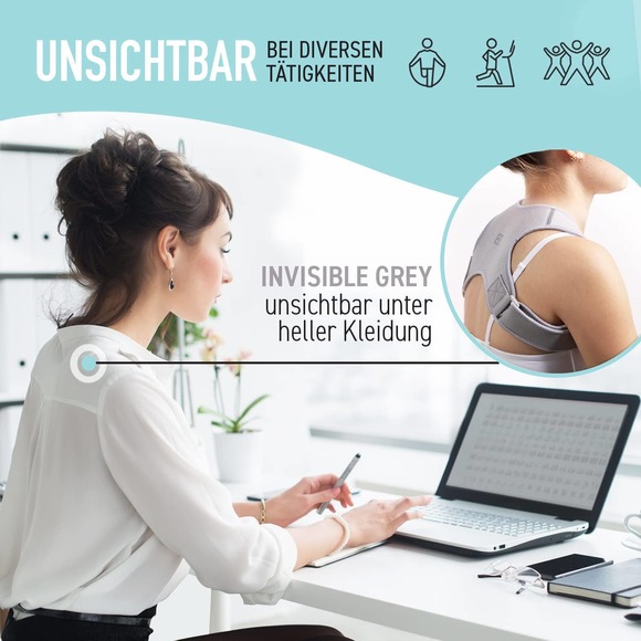 NIB -BB -ONLY IN BLACK MEDIUM - back posture SUPPORT corrector - Picture 3 of 5